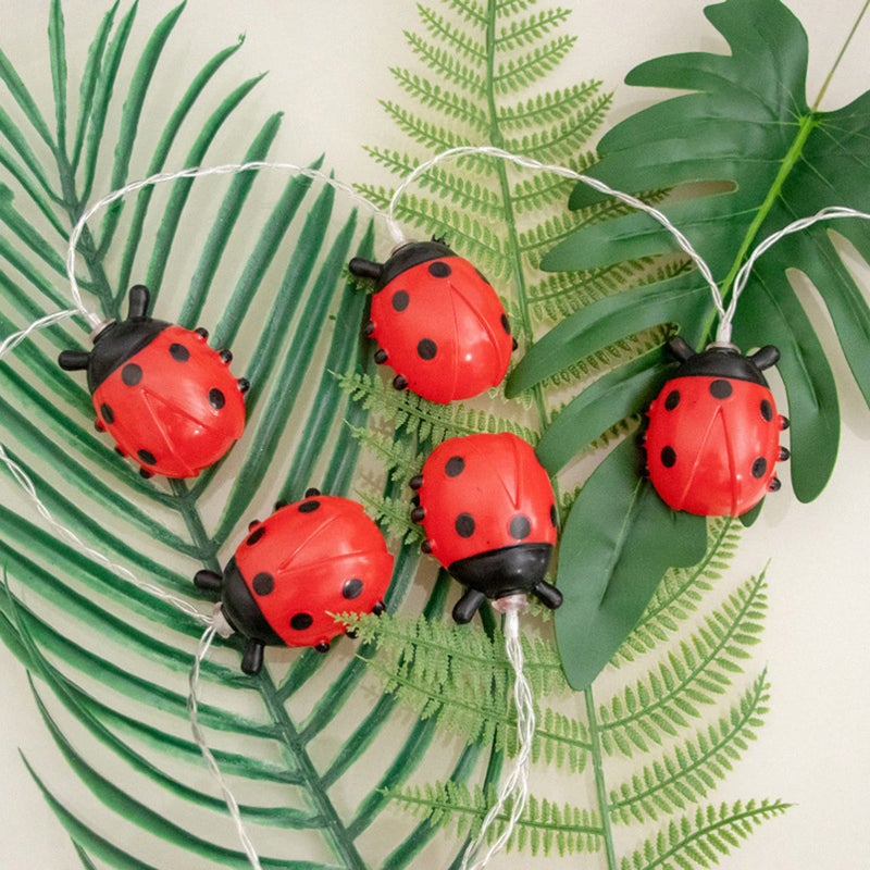 Uonlytech Ladybugs Fairy String Lights Waterproof 20 LEDs String Lights for Indoor Outdoor Garden Bedroom Birthday Party Decoration Supplies Without Batteries - Image 3